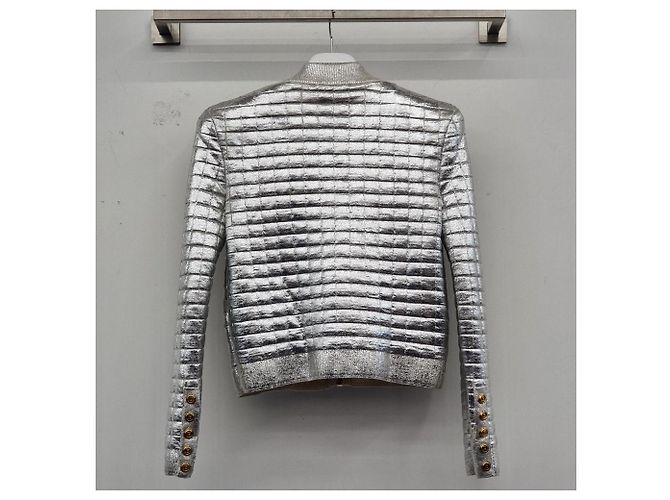 Balmain Chaqueta acolchada metálica - vista 7