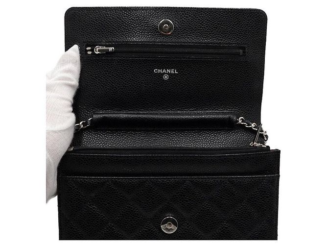 Chanel Borsa a tracolla e borsa crossbody con catena CC argento Nero - vista 8