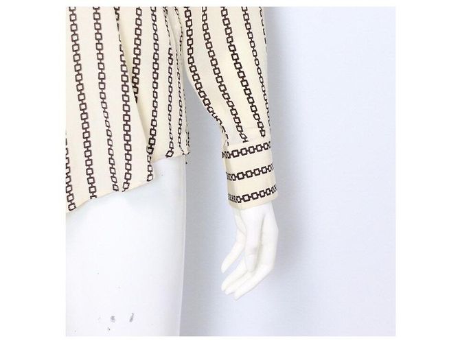 Céline Camicia ampia in seta da donna Vanilla Brown - vista 3