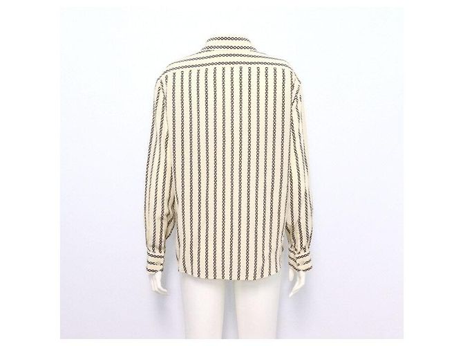 Céline Camicia ampia in seta da donna Vanilla Brown - vista 4