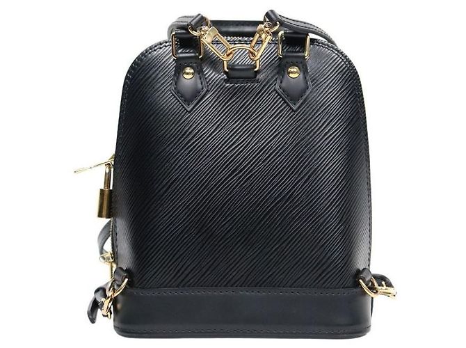 Louis Vuitton Zaino Alma in Epi nero - vista 3