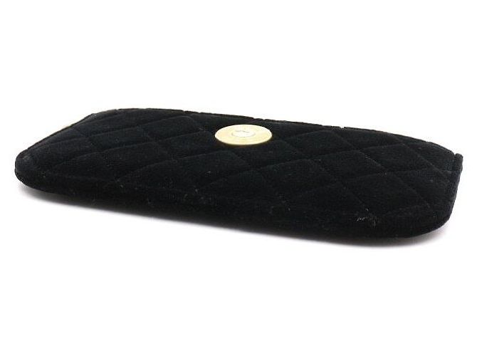 Chanel Portafoglio Lungo e Borsa Pouch in Velluto Nero - vista 7