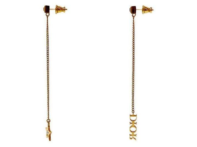 Dior Orecchini Star Chain Drop Gold - vista 2