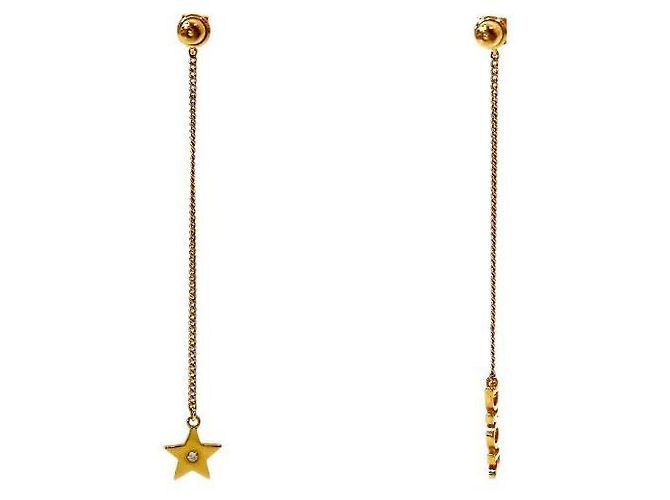 Dior Orecchini Star Chain Drop Gold - vista 3