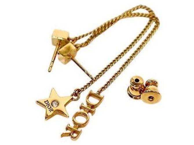 Dior Orecchini Star Chain Drop Gold - vista 4
