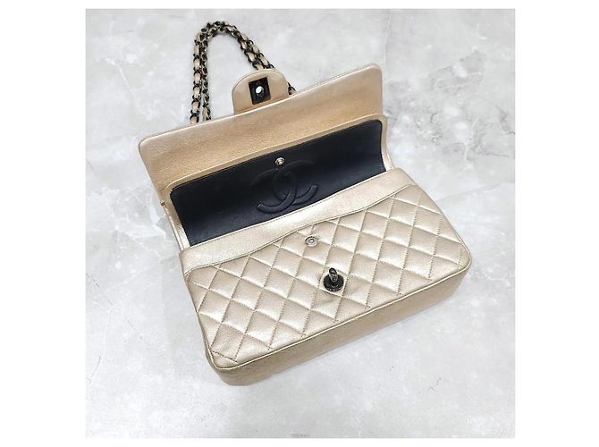 Chanel Classic Medium Flap Bag Metallic Gold Series Golden - view 7