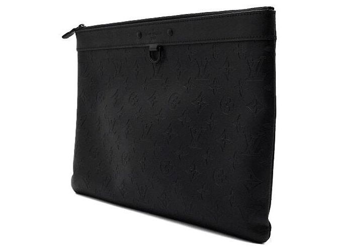 Louis Vuitton Pochette Monogram Shadow Apollo Clutch Bag Nero - vista 2