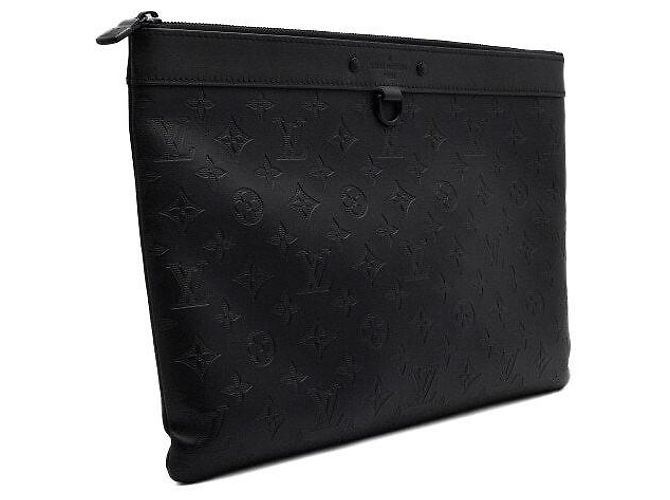Louis Vuitton Pochette Monogram Shadow Apollo Clutch Bag Nero - vista 3