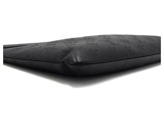 Louis Vuitton Pochette Monogram Shadow Apollo Clutch Bag Nero - vista 7