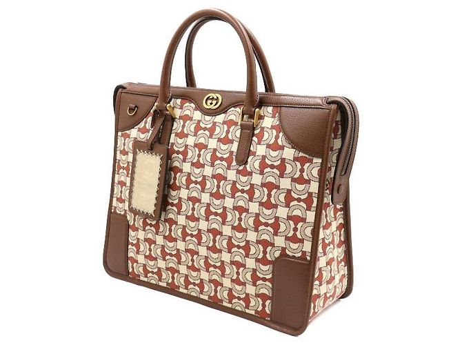 Gucci Pasta e Bolsa Tote de Mors de Jacquard Entrelaçado e Bolsa de Ombro Multicor - vista 2
