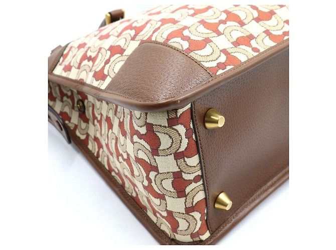 Gucci Pasta e Bolsa Tote de Mors de Jacquard Entrelaçado e Bolsa de Ombro Multicor - vista 7