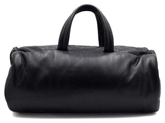 Saint Laurent Borsa da viaggio duffle in pelle di agnello nera da uomo Nero - vista 4