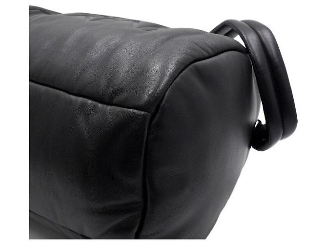 Saint Laurent Borsa da viaggio duffle in pelle di agnello nera da uomo Nero - vista 7