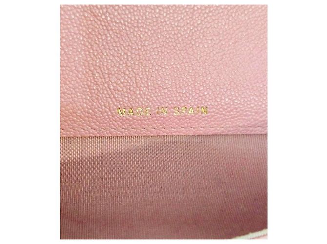 Chanel Tarjetero Boy en piel Caviar rosa - vista 8