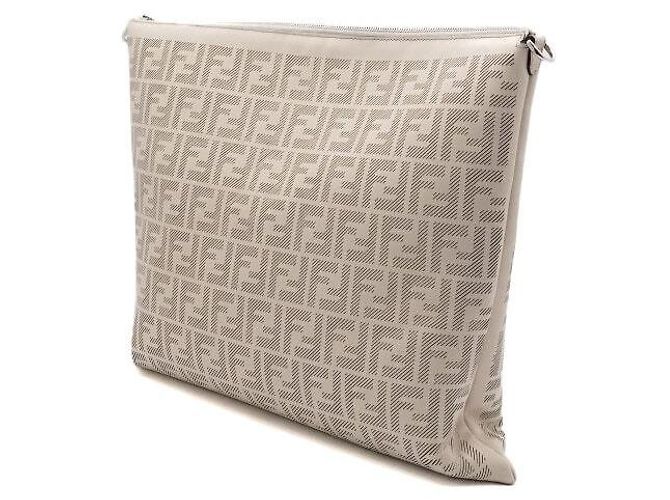 Fendi Borsa a tracolla e Borsa a spalla Camellia White After FF Punching Logo Unisex Bianco - vista 2