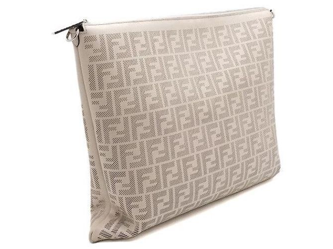 Fendi Borsa a tracolla e Borsa a spalla Camellia White After FF Punching Logo Unisex Bianco - vista 3