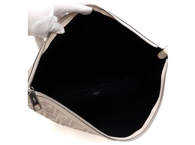 Fendi Borsa a tracolla e Borsa a spalla Camellia White After FF Punching Logo Unisex Bianco - vista 5