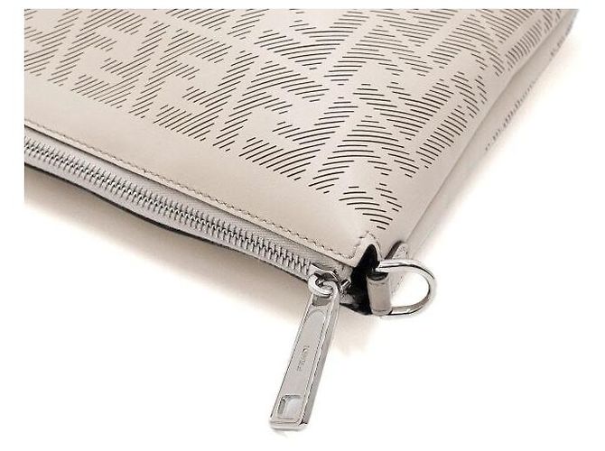 Fendi Borsa a tracolla e Borsa a spalla Camellia White After FF Punching Logo Unisex Bianco - vista 8