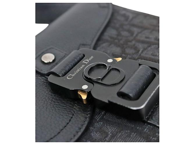 Dior Mini borsa a tracolla Oblique Saddle nera Nero - vista 10