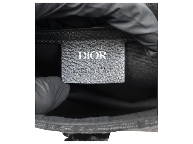Dior Mini borsa a tracolla Oblique Saddle nera Nero - vista 7