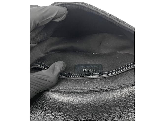Dior Mini borsa a tracolla Oblique Saddle nera Nero - vista 8