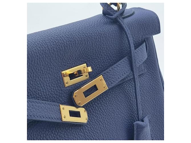 Hermès Togo Kelly Blu - vista 10