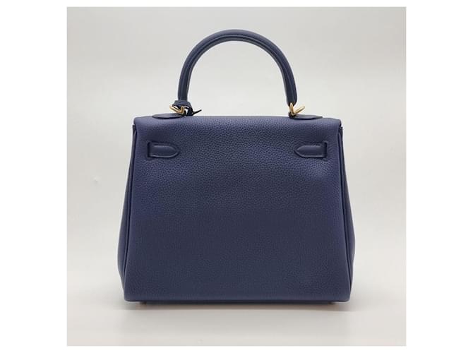 Hermès Togo Kelly Blu - vista 8