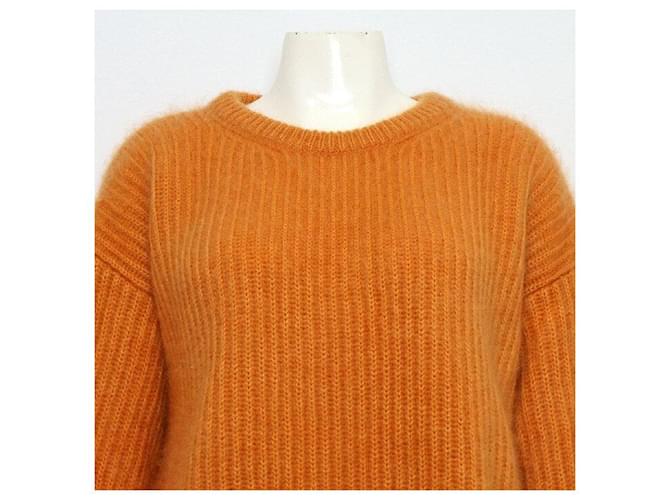 Céline Oversized Strickpullover aus Mohair und Seide für Damen Orange - Ansicht 2