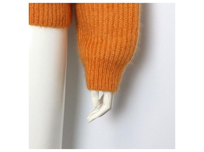 Céline Oversized Strickpullover aus Mohair und Seide für Damen Orange - Ansicht 3
