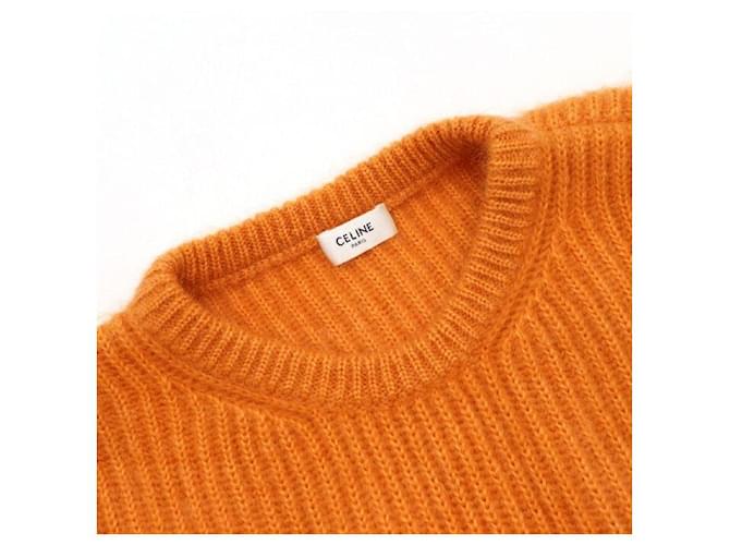 Céline Oversized Strickpullover aus Mohair und Seide für Damen Orange - Ansicht 5