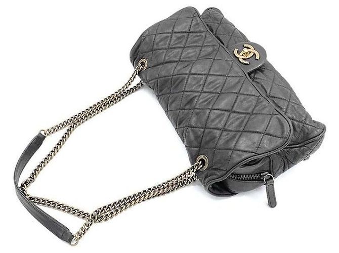 Chanel Borsa a Spalla Caviar Pearl Shiba Verde - vista 5
