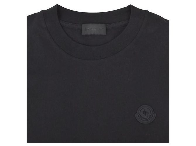 Moncler Baumwoll-T-Shirt mit Silikon-Logo-Patch - Ansicht 5