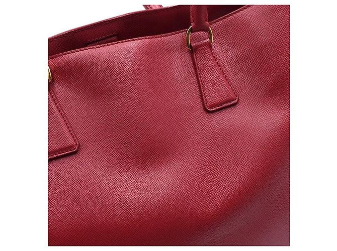 Prada Borsa Tote Lux Saffiano Rossa - vista 11