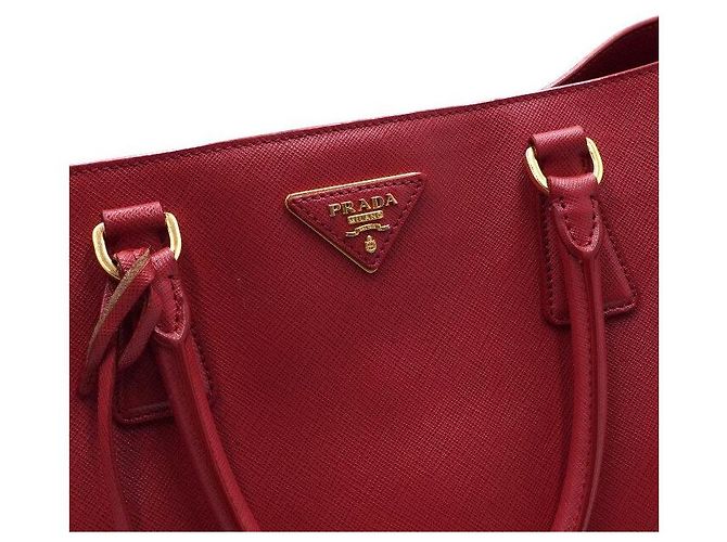 Prada Borsa Tote Lux Saffiano Rossa - vista 12