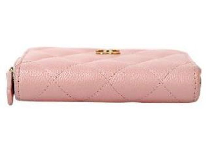 Chanel Rosa Caviar Leder Kartenetui mit Reißverschluss Pink - Ansicht 4