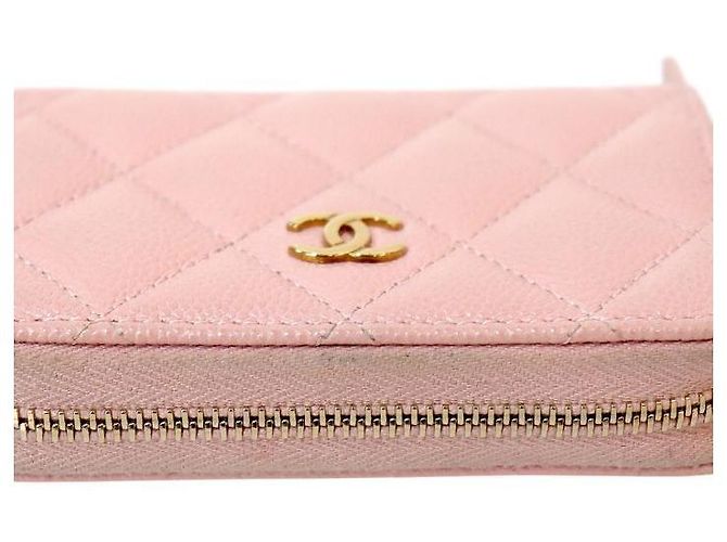 Chanel Rosa Caviar Leder Kartenetui mit Reißverschluss Pink - Ansicht 7