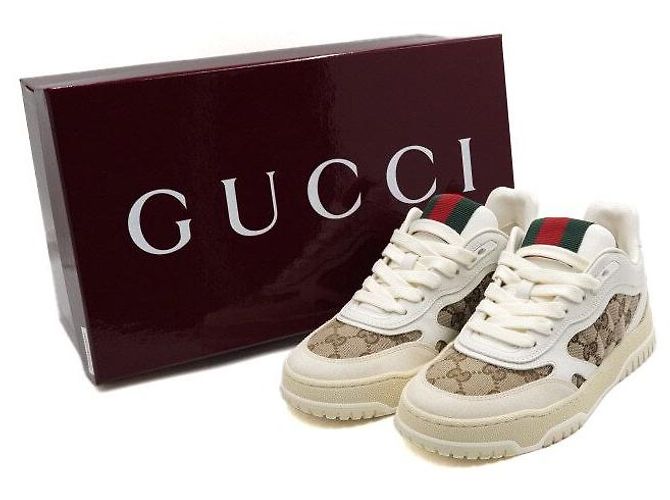 Gucci Reweb Damen Sneaker aus Canvas mit Monogramm Braun - Ansicht 6