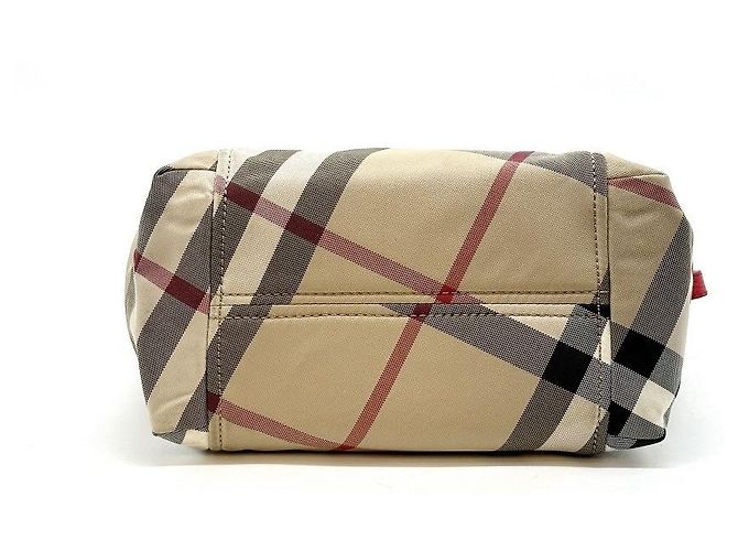 Burberry Zwei-Wege-Canvas-Tasche Rot - Ansicht 6