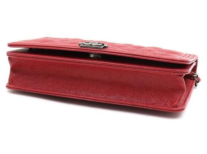 Chanel Borsa a tracolla e a spalla WOC Boy in caviar rosso - vista 7
