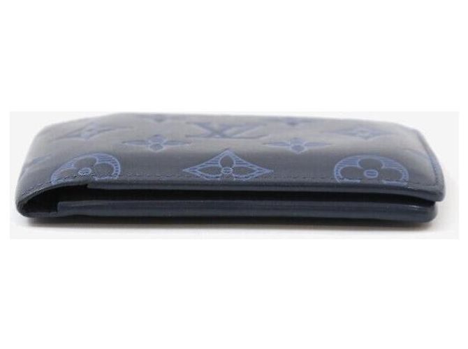 Louis Vuitton Portefeuille Bi-fold Multiple Wallet Monogram Shadow Navy Blue - vue 4