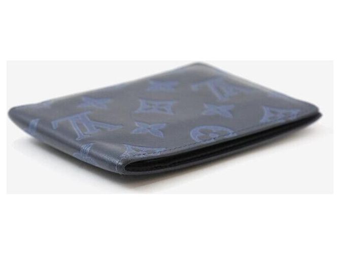 Louis Vuitton Portefeuille Bi-fold Multiple Wallet Monogram Shadow Navy Blue - vue 5
