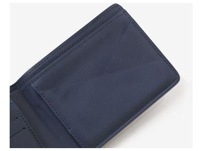 Louis Vuitton Portefeuille Bi-fold Multiple Wallet Monogram Shadow Navy Blue - vue 6