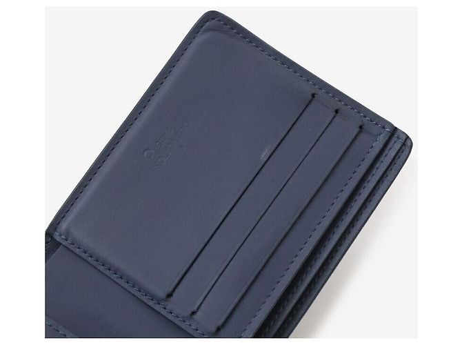 Louis Vuitton Portefeuille Bi-fold Multiple Wallet Monogram Shadow Navy Blue - vue 7
