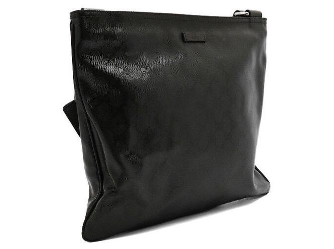 Gucci Borsa a tracolla da uomo in PVC kaki con stampa logo GG - vista 3