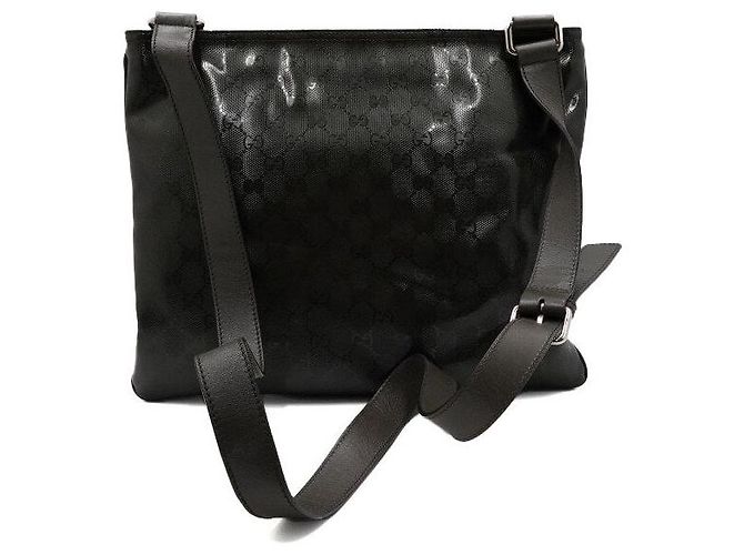 Gucci Borsa a tracolla da uomo in PVC kaki con stampa logo GG - vista 4
