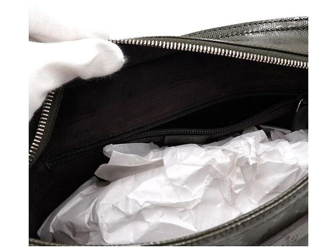 Gucci Borsa a tracolla da uomo in PVC kaki con stampa logo GG - vista 7