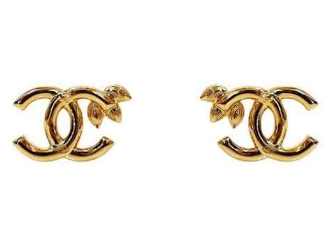 Chanel Orecchini floreali in cristallo D'oro - vista 3