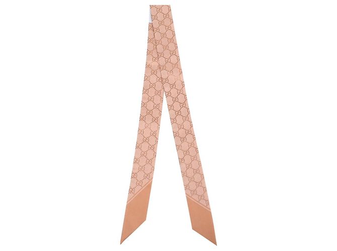 Gucci Sciarpa in nastro di seta stampata Rosa - vista 3