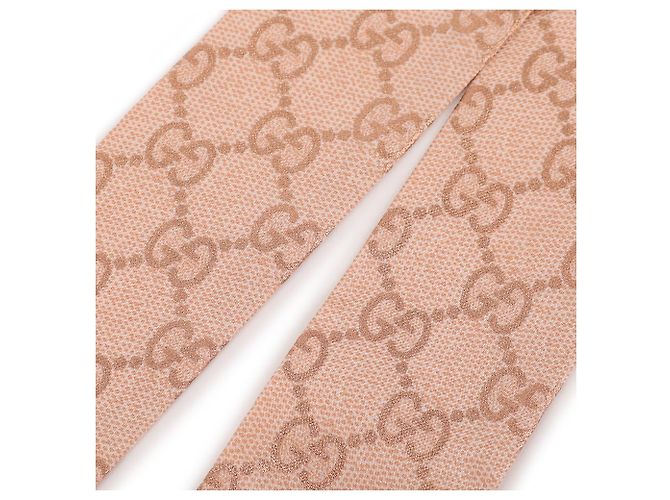 Gucci Sciarpa in nastro di seta stampata Rosa - vista 6
