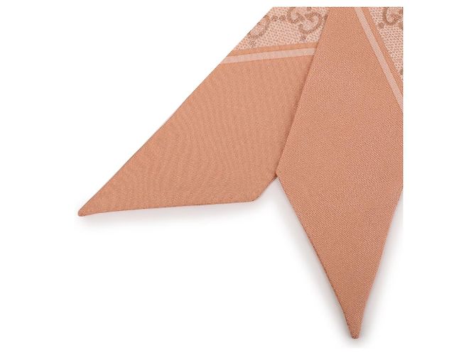 Gucci Sciarpa in nastro di seta stampata Rosa - vista 7